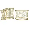 Image de Set table basse et 3 tables d'appoints en métal Noah doré