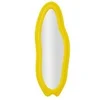 Image de Miroir mural asymétrique en verre et tissu 40 x 4 x 160 cm Jaune