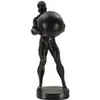 Image de Statuette homme athlétique en polyrésine 18,5x20,5x43,5cm Noir
