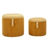 Image de Lot de 2 Poufs Coffres "Bolzano" 38cm Moutarde