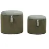 Image de Pouf avec rangement intégré Bolzano (Set de 2) vert