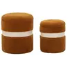 Image de Pouf avec rangement intégré Saint-Moritz (Set de 2) marron