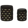 Image de Pouf avec rangement intégré Shanty (Lot de 2) noir et doré