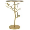 Image de Table d'Appoint Design "Birds" 60cm Or