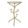 Image de Table d'Appoint en Marbre "Birds" 60cm Or
