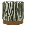 Image de Pouf Imprimé Zèbre "Savana" 40cm Vert