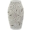 Image de Vase Design en Polyrésine motif spiraux 35cm Blanc