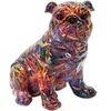 Image de Statuette Bulldog en Résine "Psyco" 21cm Multicolore