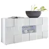 Image de Buffet MILANO - blanc laqué brillant - 2 portes 2 tiroirs - 181 x 43 x 84 cm