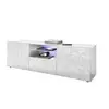Image de Meuble TV - Blanc Laque brillant - L 181 x P 43 x H 57cm - PARIGI