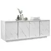 Image de Buffet 4 Portes - Marbre blanc - L 180 x P 43 x H 70 Cm - MARMO