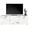 Image de Meuble TV CANTIANO - 3 portes - Blanc laqué