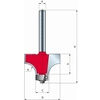 Image de Mèche pour arrondi convexe - Ø25,4 H12,7/55,2 Q8 Z2 - F03FR01775 -34-11008P