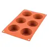 Image de Moule en silicone 6 mini muffin 7 cm - - Orange - Silicone