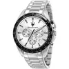 Image de Maserati Montre Traguardo 45 Mm Chr W/silver Dial Br Ss