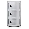 Image de Kartell Componibili, Conteneur 3 éléments, Argent Mat, Base Ronde en occasion ou reconditionné