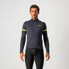 Image de Castelli - Fondo 2 Jersey Fz - Maillot vélo homme Dark Gray / Yellow Fluo Reflex - L