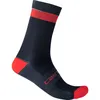 Image de Castelli - Alpha 18 Sock - Chaussettes vélo Savile Blue / Red - S / M