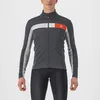 Image de Castelli - Mortirolo 6S - Veste vélo homme Gris Foncé / Rouge Reflex - M