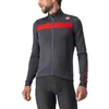 Image de Maillot Castelli Puro 3 FZ Manches Longues Noir Rouge, Taille L