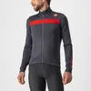 Image de Castelli - Puro 3 Jersey FZ - Maillot vélo homme Dark Gray / Red Reflex - L