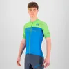 Image de Karpos - Green Fire Jersey - Maillot vélo homme Indigo Blue / Green Fluo - S