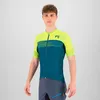 Image de Karpos - Green Fire Jersey - Maillot vélo homme Reflective Pond / Yellow Fluo / Enamel Blue - M