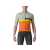 Image de Maillot Castelli A Blocco à manches courtes Vert Orange, Taille S