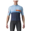 Image de Maillot Castelli A Blocco à manches courtes Bleu Noir, Taille XXL