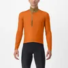 Image de Castelli - Entrata Thermal Jersey - Maillot vélo homme Red Orange / Urban Gray - 3XL