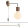 Image de Creative Cables Lampe En Bois Spostaluce Avec Extension Incurvée Avec Bulb
