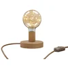 Image de Creative Cables Lampe De Table En Bois Posaluce Milleluci Avec Prise Bipolaire-interrupteur One Size