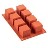 Image de Moule en silicone 8 cubes 5x5 cm - - Orange - Silicone