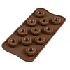 Image de Moule en silicone pour 11 Choco Crown 3 cm - - Marron - Silicone