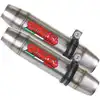 Image de Silencieux Double GPR S.187.DE Acier Inoxydable Brossé - Echappement moto GPR