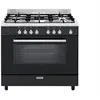Image de GE960CVBK2 - Cuisinière - pose libre - largeur : 90 cm - profondeur : 60 cm - hauteur : 91 cm - avec système auto-nettoyant - noir/inox