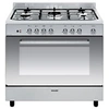 Image de GE960CBIX2 - Cuisinière - pose libre - largeur : 90 cm - profondeur : 60 cm - hauteur : 91 cm - avec système auto-nettoyant - classe A - inox