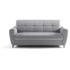 Image de Canape droit en.casa 3 places en tissu gris 100 x 192 x 88 cm