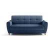Image de Canape droit en.casa 3 places en tissu bleu 100 x 192 x 88 cm