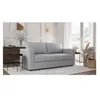 Image de Canape droit en.casa 3 places en tissu gris 92 x 190 x 90 cm