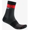 Image de Castelli - Velocissima 2 Thermal Sock - Chaussettes vélo femme Dark Gray / Black / Hibiscus - S/M