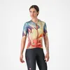 Image de Castelli - Unlimited Pro W Jersey - Maillot vélo femme Multicolor Green / Orange - S