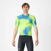 Image de Castelli - Vortice Jersey - Maillot vélo homme Aquamarine / Electric Lime - M