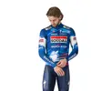 Image de Maillot Castelli Pro Thermal Mid manches longues bleu rouge Soudal Quick-Step, Taille XS.