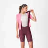 Image de Castelli - Premio Evo W DT Bibshort - Cuissard vélo femme Deep Bordeaux / Rosa Giro - S