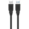 Image de Data Câble USB 3.0 Type A Mâle vers Type A Mâle Cordon Transfert SuperSpeed pour Disque Dur Boîtier Externe, DVD, Refroidisseur PC Portable, Noir