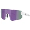 Image de Bliz - P005 Small Cat 3 - Lunettes vélo Matte White - Smoke W Purple Mirror Cat 3