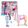 Image de NANCY NAC49000 Poupée de mode avec cheval, accessoire de soins, éponge qui change la couleur de la crinière, pour garçons et filles à partir de 3 ans, Famosa en occasion ou reconditionné