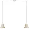 Image de Creative Cables Suspension Multiple à 2 Lumières Avec Abat-jour En Bois En Forme De Cône Sans Ampoule