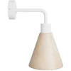 Image de Creative Cables Lampe Fermaluce Avec Abat-jour En Bois En Forme De Cône Et Extension Courbée Sans Ampoule One Size